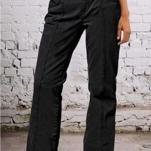 Flamingals Solid Seam Front Mid Rise Straight Leg Jeans 2XL 14/16